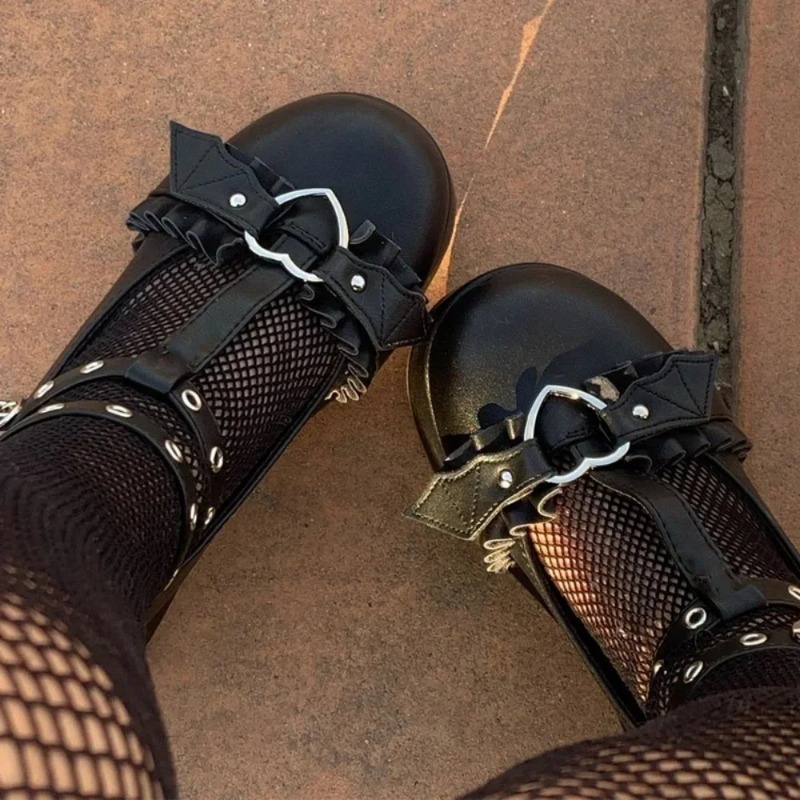 Women'S Shoes In Fashion - New Sweet Heart Buckle Wedges Mary