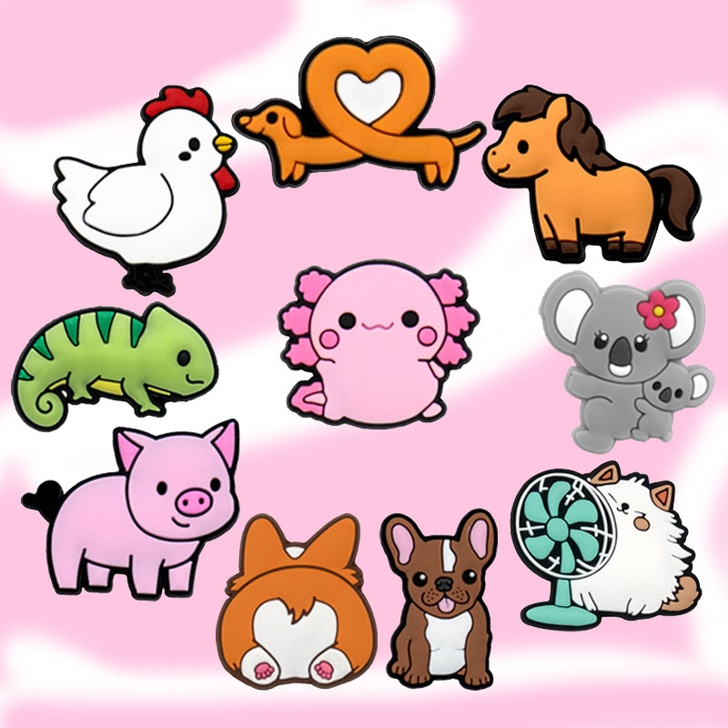 Women'S Shoes Hush Puppies - 1/10pcs Cartoon Shoe Charms Pigs Dogs