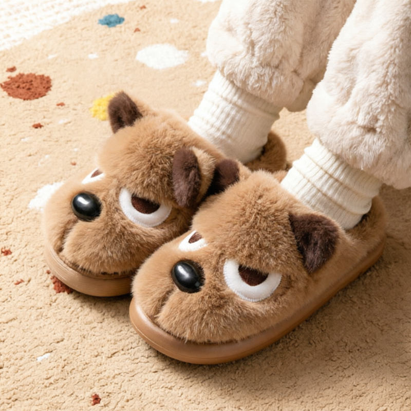 Women'S Shoes Hush Puppies - Winter Puppy Dog Thick Plush Couple