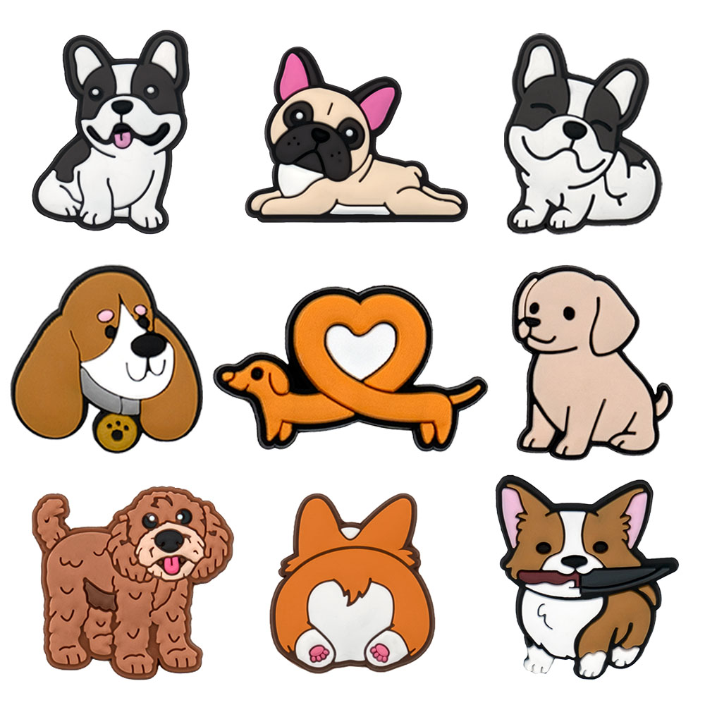 Women'S Shoes Hush Puppies - 1/9pcs Cute Dog PVC Shoe Charms