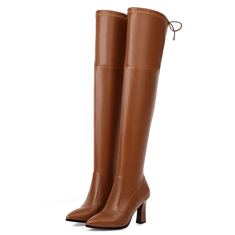 Women'S Shoes Big Feet - Elastic Thigh High Boots Women Shoes