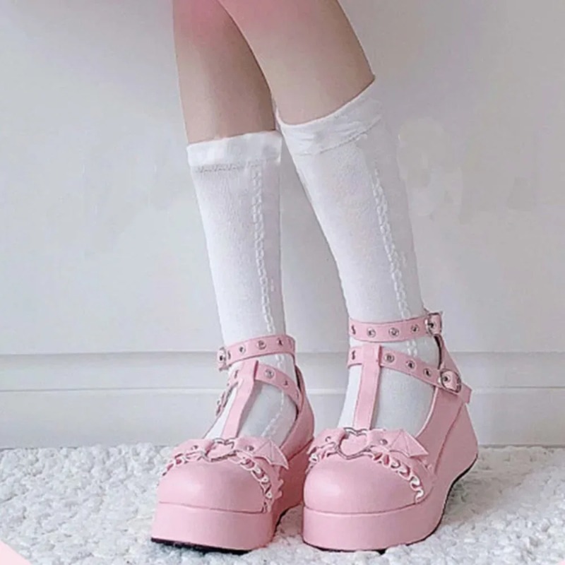 New Sweet Heart Buckle Wedges  - Women'S Shoes In Fashion ulasan dan harga