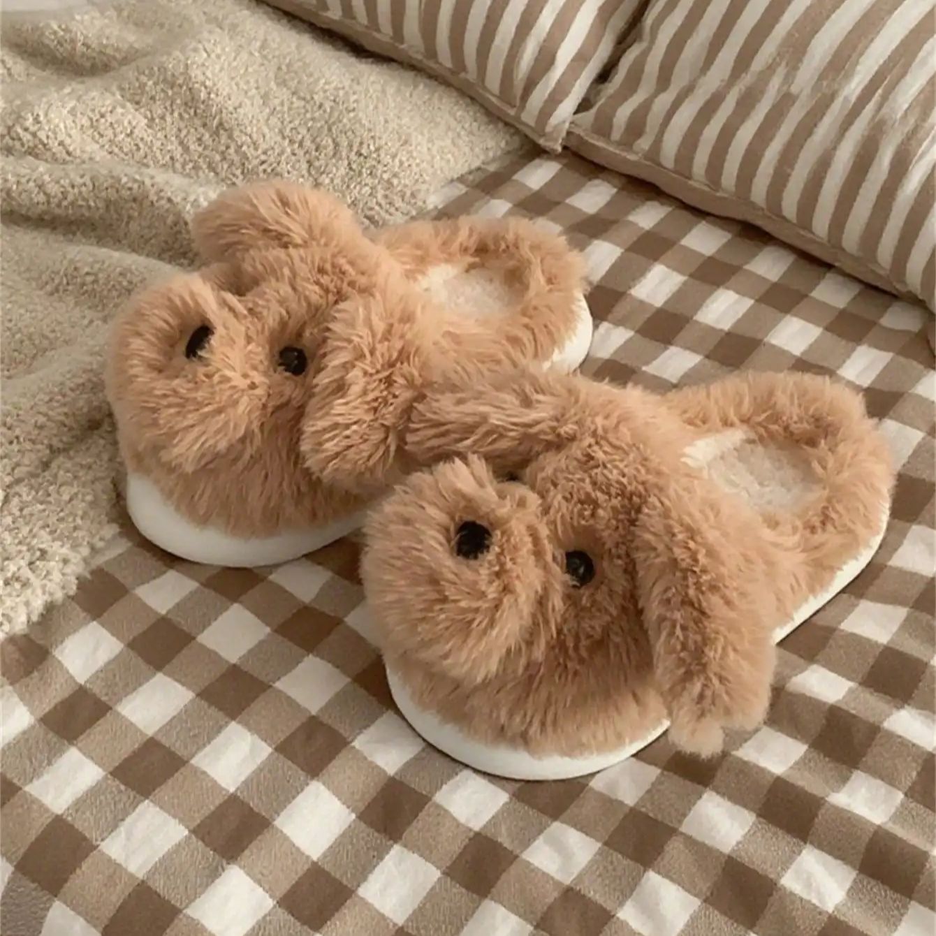 Women House Fur Slippers Casua - Women Shoes For Winter ulasan dan harga
