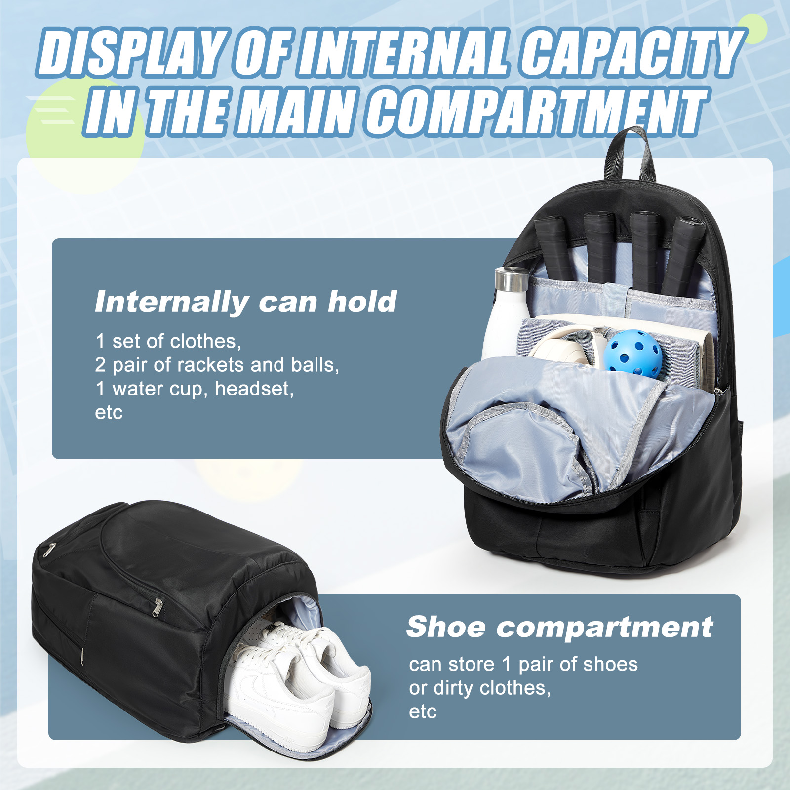 Tennis Bag Tennis Backpack 2 R - Women'S Shoes ulasan dan harga