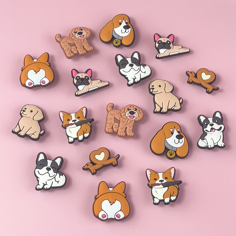 1/9pcs Cute Dog PVC Shoe Charm - Women'S Shoes Hush Puppies ulasan dan harga