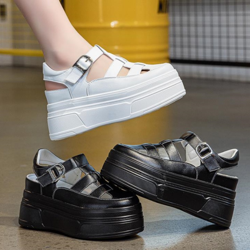 8.5cm Hollow Full Cow Genuine  - Women'S Shoes Casual Sneakers ulasan dan harga