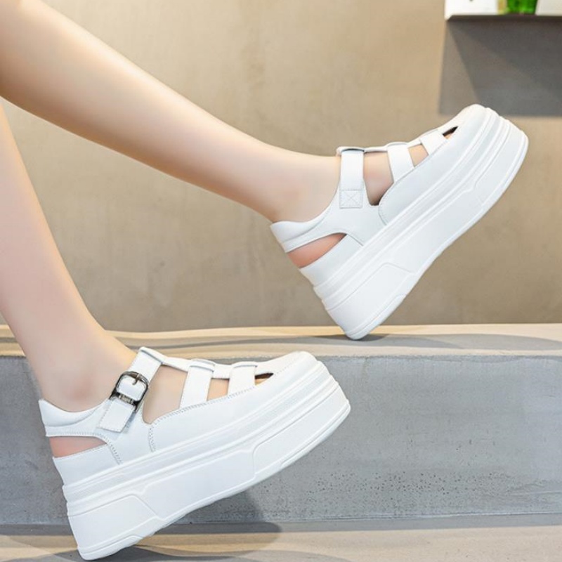 8.5cm Hollow Full Cow Genuine  - Women'S Shoes Casual Sneakers ulasan dan harga
