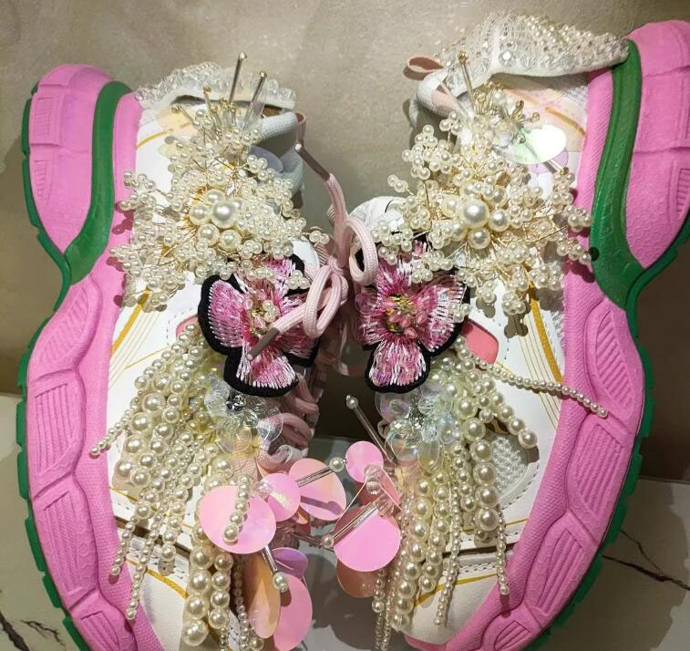 Princess style Pearl Beadings  - Women'S Shoes Com ulasan dan harga