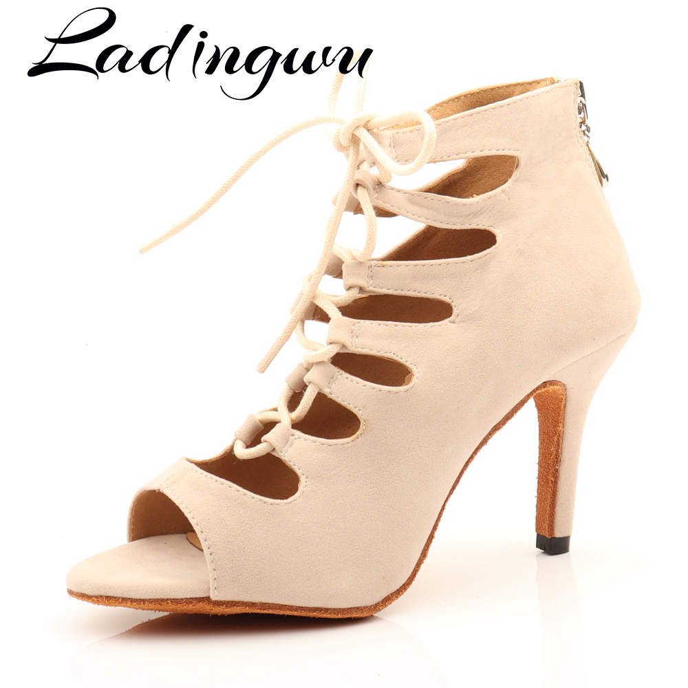 Ladingwu Beige Suede High-top  - Women'S Shoes Z ulasan dan harga