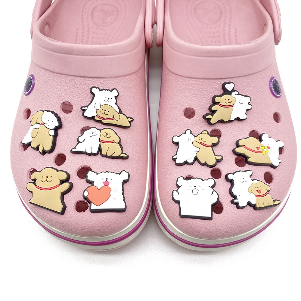 10-20Pcs Cartoon Dog Shoe Char - Women'S Shoes Hush Puppies ulasan dan harga