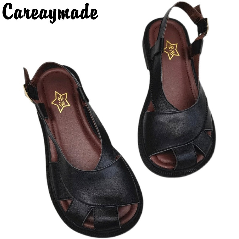 Careaymade-Genuine Leather wid - Women'S Shoes Big Feet ulasan dan harga