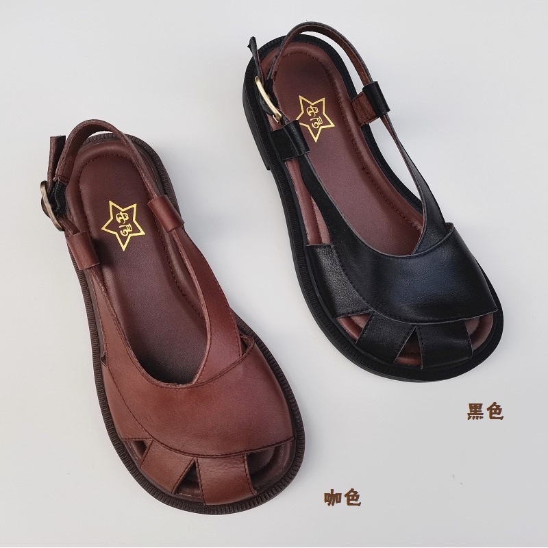 Careaymade-Genuine Leather wid - Women'S Shoes Big Feet ulasan dan harga
