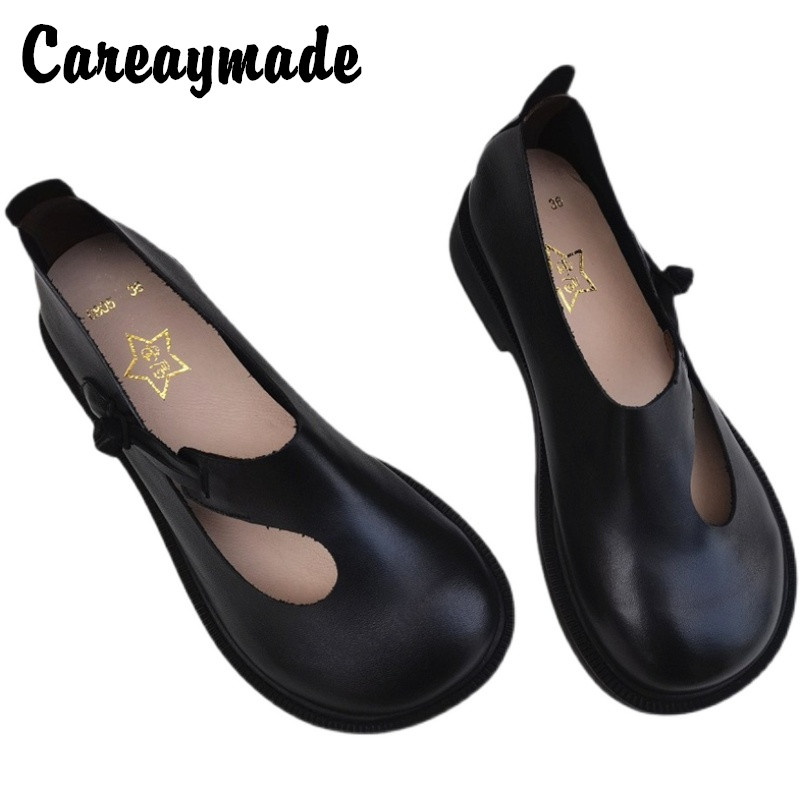 Careaymade-Genuine Leather Big - Women'S Shoes ulasan dan harga