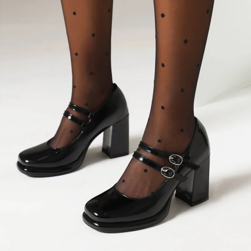 2024 New Patent Leather Double - Women'S Shoes Big Feet ulasan dan harga