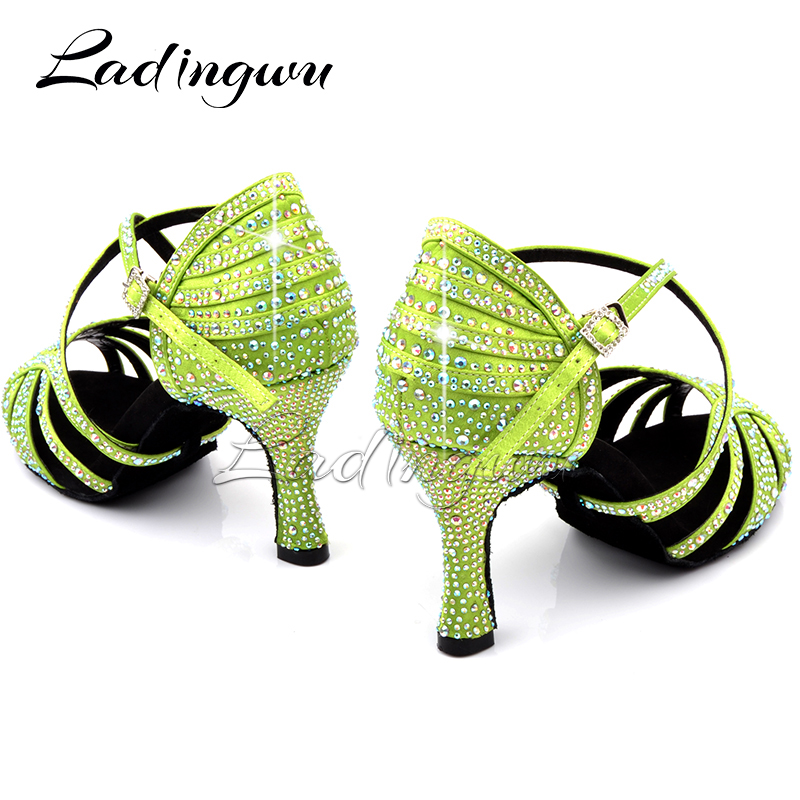 Ladingwu Light Green Satin Lat - Women'S Shoes Z ulasan dan harga