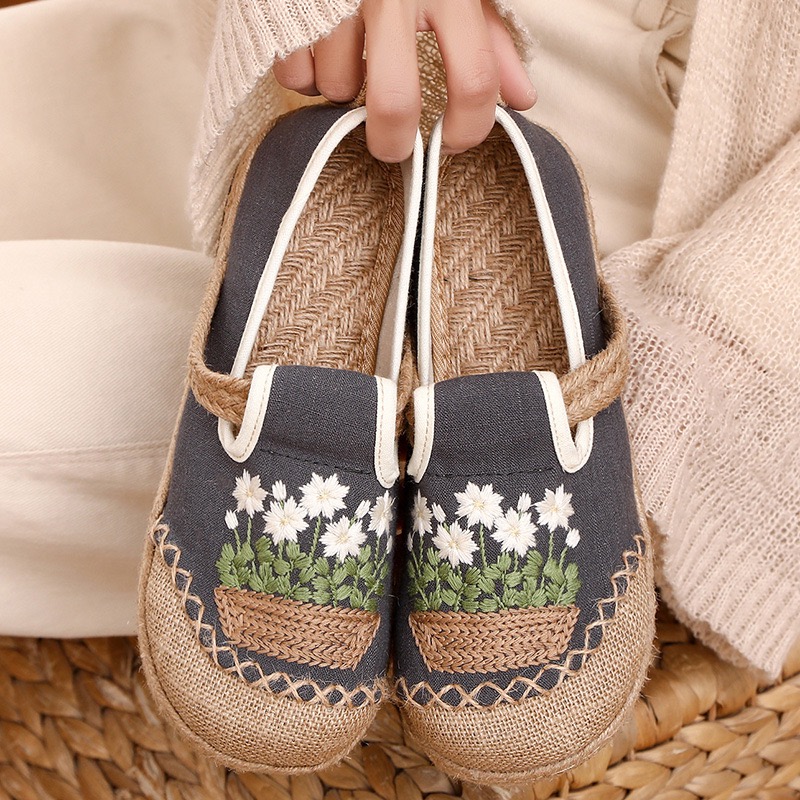 Veowalk Flowers Embroidered Wo - Women'S Shoes Vegan ulasan dan harga