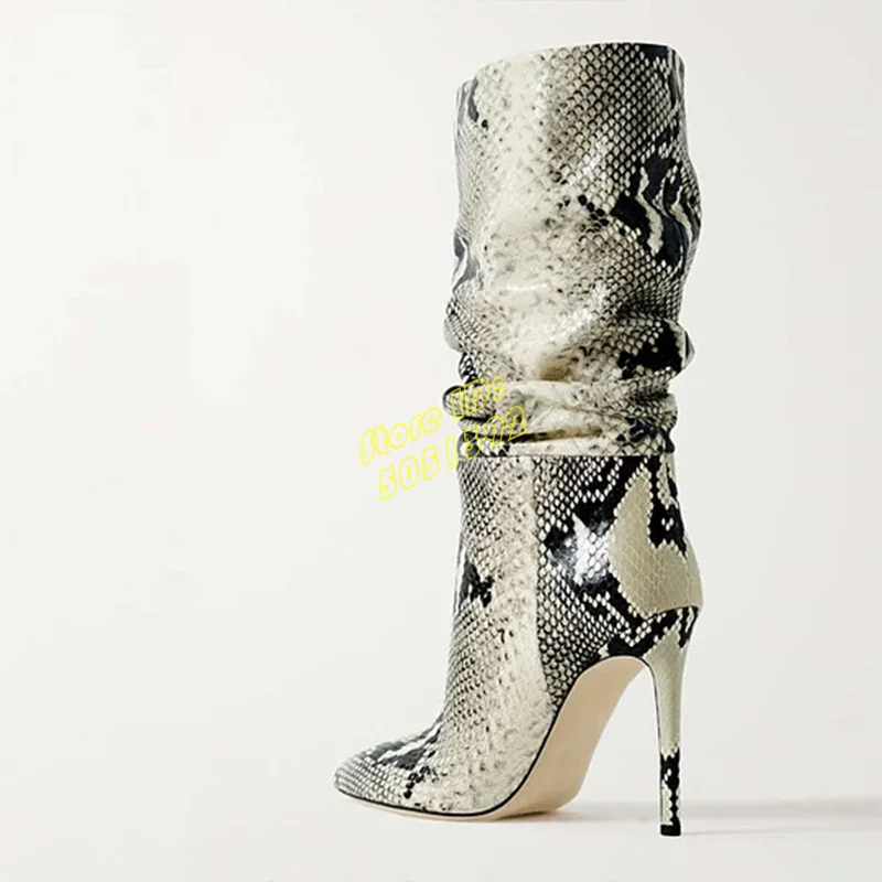 Mid Calf Vegan Snake Skin Boot - Women'S Shoes Vegan ulasan dan harga
