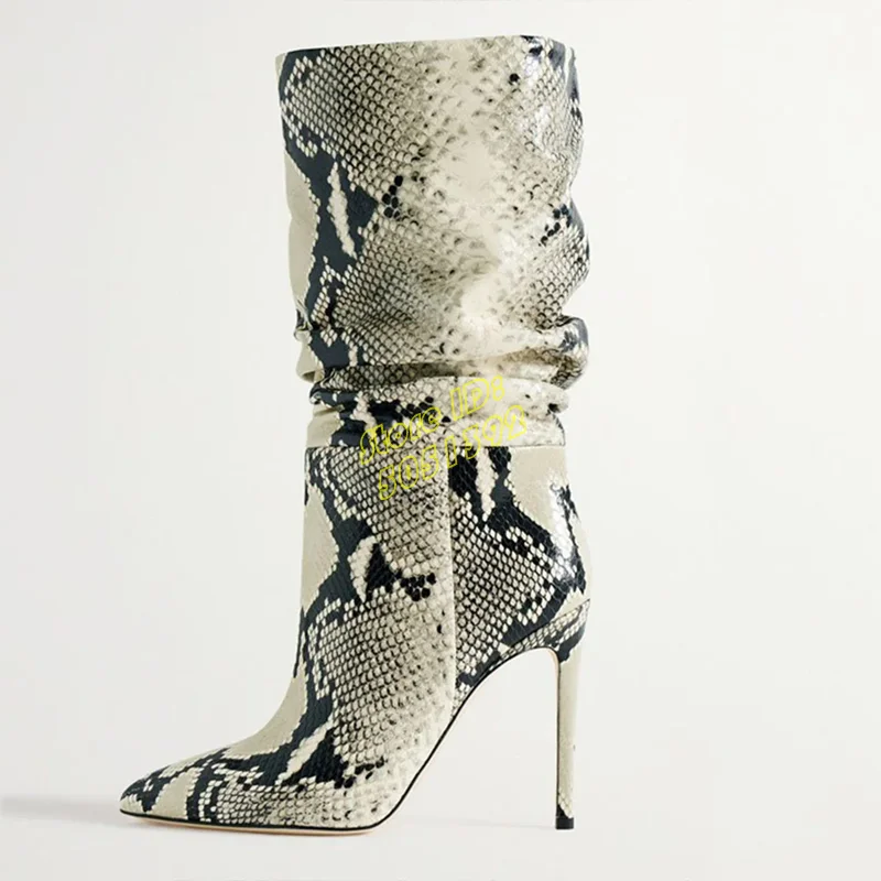 Mid Calf Vegan Snake Skin Boot - Women'S Shoes Vegan ulasan dan harga