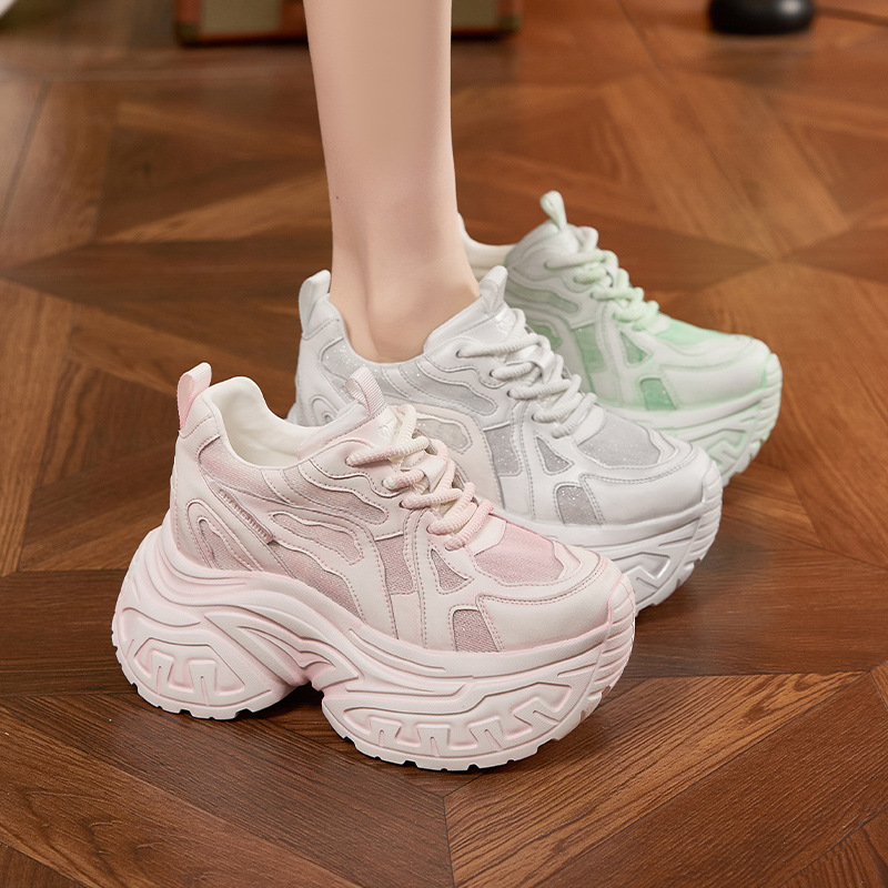 Women's Fashion Chunky Platfor - Mesh Sneaker Women ulasan dan harga