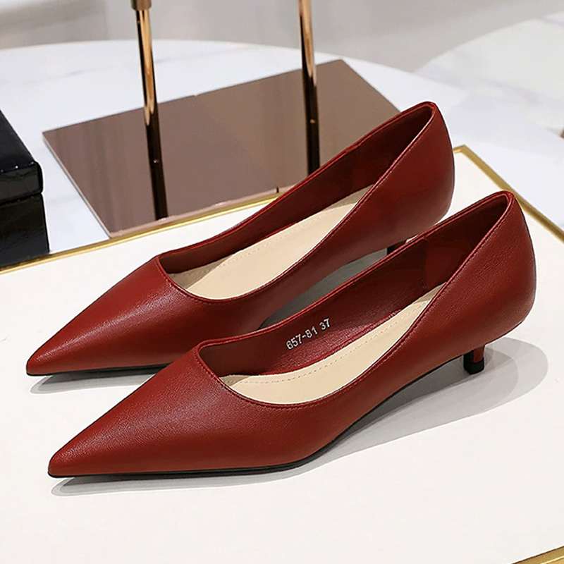 Fashion Pointed Toe Mid Heeled - Women'S Shoes Big Feet ulasan dan harga