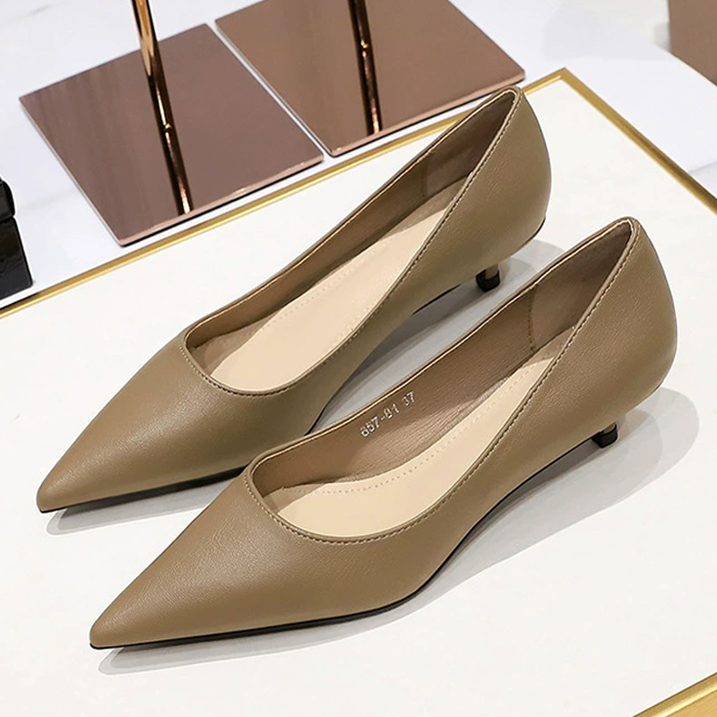 Fashion Pointed Toe Mid Heeled - Women'S Shoes Big Feet ulasan dan harga